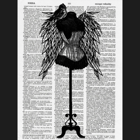 Poshmark Chic Vintage Dictionary Art Print Wings - Picture 4 of 4